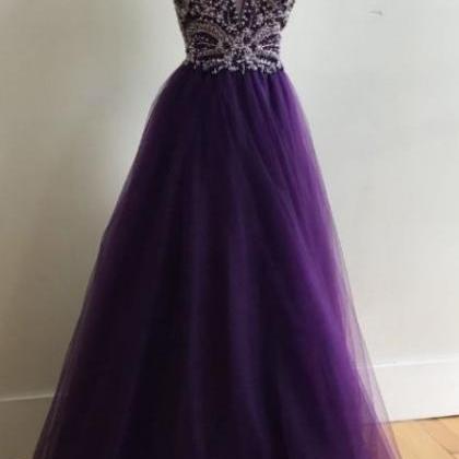 Outlet Purple Prom Dresses, Long Prom Dresses,..