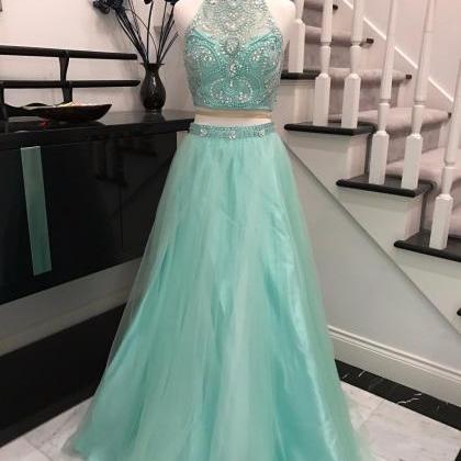 Beaded Embellished Two-piece Prom Dress, Featuring..