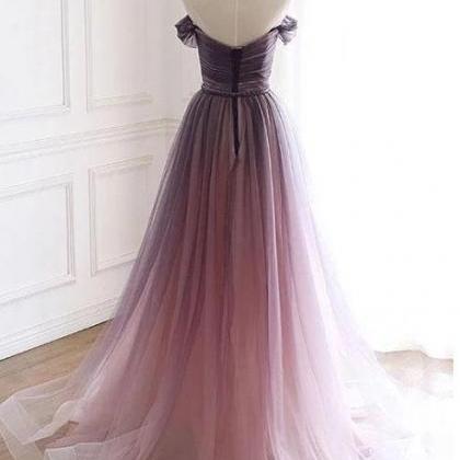 A Gradient Tulle Dress, A Sexy Strapless Dress, A..
