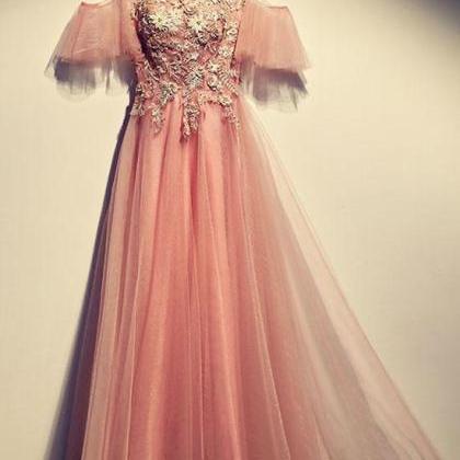 Dark Pink Party Dress Off Shoulder Evening Dress..