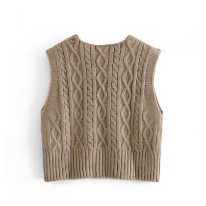  Autumn knitting vest vest for wome..