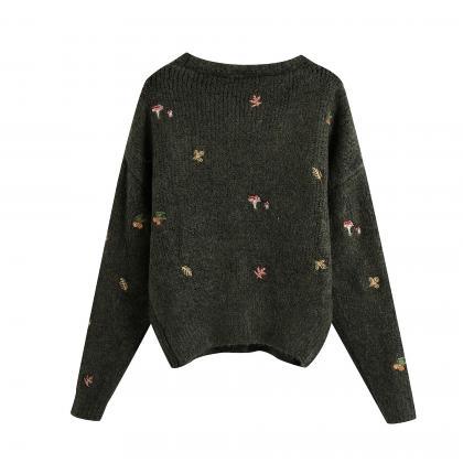 Autumn Women's Embroidered Cardigan..
