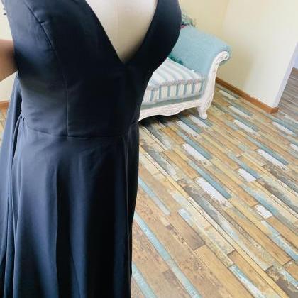 Spaghetti Strap Prom Dress,black Party Dress,sexy..