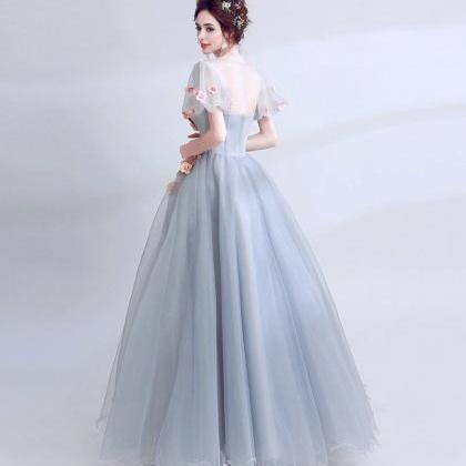 Gray Prom Dress,elegant Party Dress,fancy Ball..