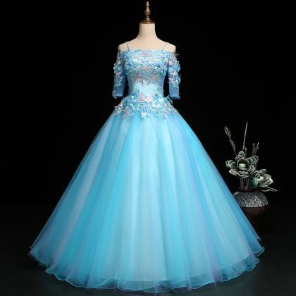 Off Shoulder Prom Dress,princess Party Dress,fancy..