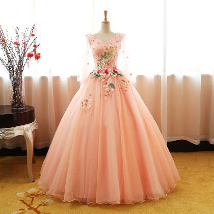 V-neck Prom Dress,fairy Party Dress,fancy Ball..