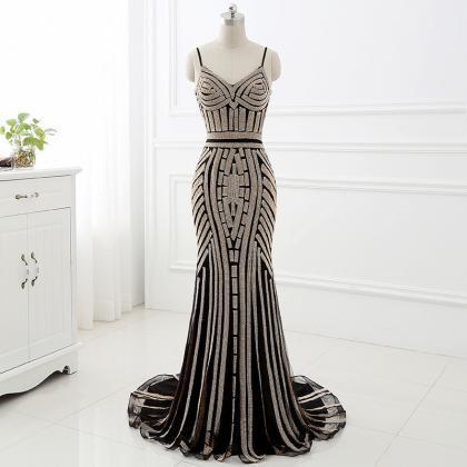 Evening Dress Luxury, Spaghetti Strap Prom..