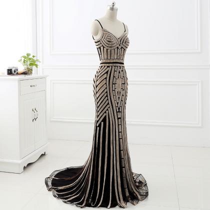 Evening Dress Luxury, Spaghetti Strap Prom..