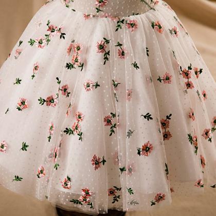 Girl Dress, Children Princess Dress ,embroidered..