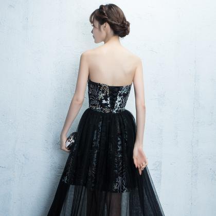 Unique, Black Bridesmaid Dresses, Strapless Sexy..