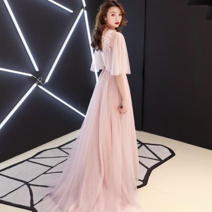 Noble And Elegant Prom Dress,blushing Pink..