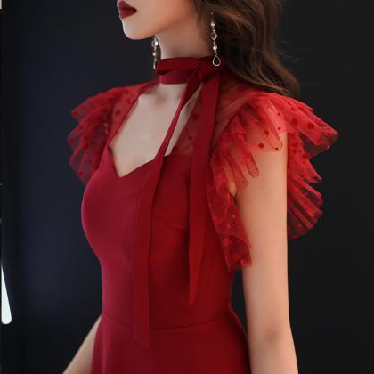 Modern Red Dress, Style, Elegant Midi Dress,..