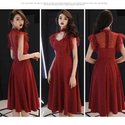 Modern Red Dress, Style, Elegant Midi Dress,..