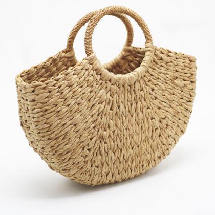 Round Straw Woven Bags, Handbags, Beach Bags