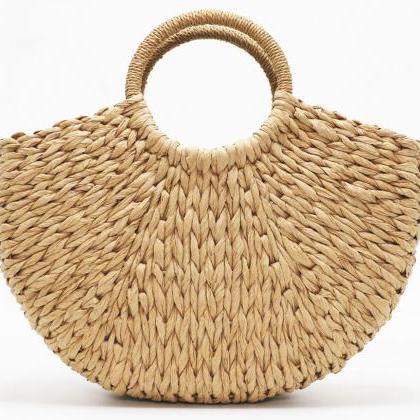 Round Straw Woven Bags, Handbags, Beach Bags