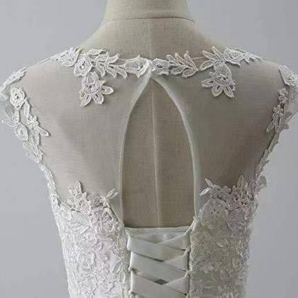 Lace Wedding Dress ,white Midi Dress,short..
