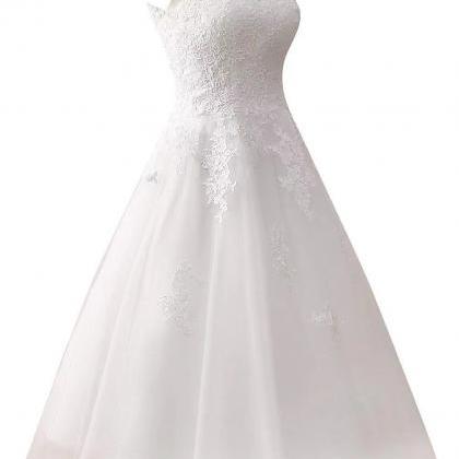Lace Wedding Dress ,white Midi Dress,sleeveless..