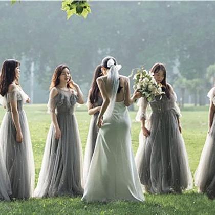 Spaghetti Strap Wedding Dress, Light Bridal..