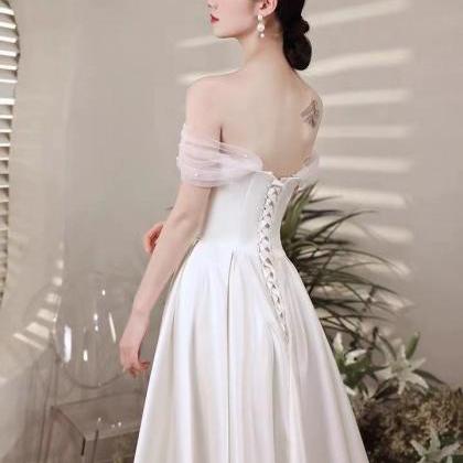 White Wedding Dress,off Shoulder Wedding..