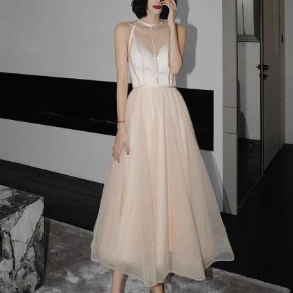Champagne Bridesmaid Dress, Summer, Fairy Hepburn..
