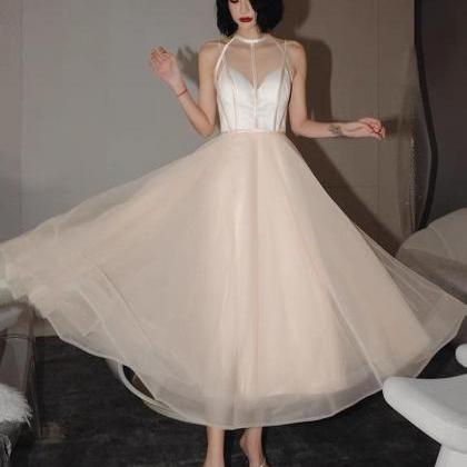 Champagne Bridesmaid Dress, Summer, Fairy Hepburn..