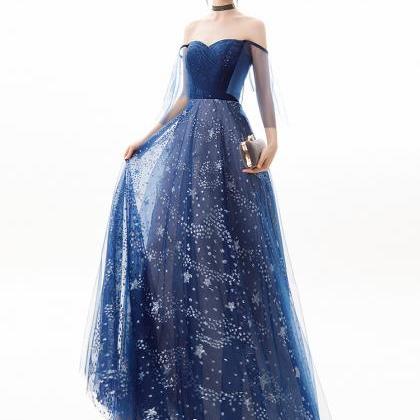 Fairy Evening Gown, Long Blue Graduation Gown,..