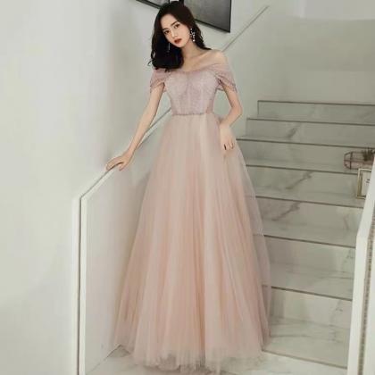Fairy Evening Dress, Spring And Summer , Champagne..