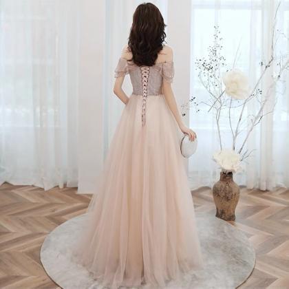 Fairy Evening Dress, Spring And Summer , Champagne..