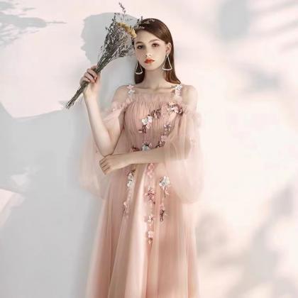 Pink Evening Dress, Fairy Dream, Elegant Prom..