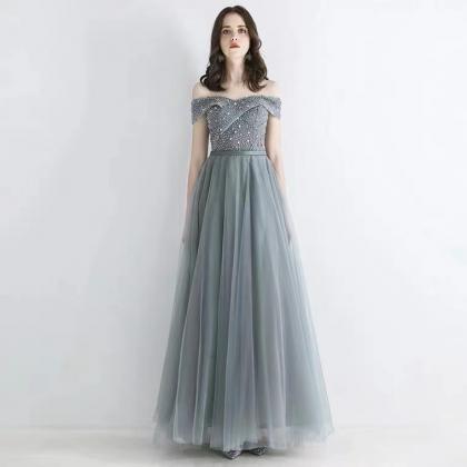 Smog Blue Party Evening Dress, Birthday Party,..