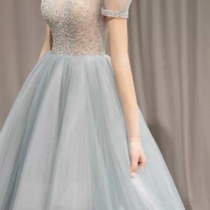 High Neck Sexy Prom Dress, Fairy Party Dress With..