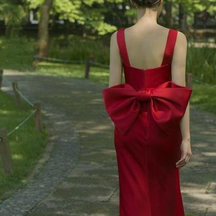 Red Evening Dress,spaghetti Strap Party..
