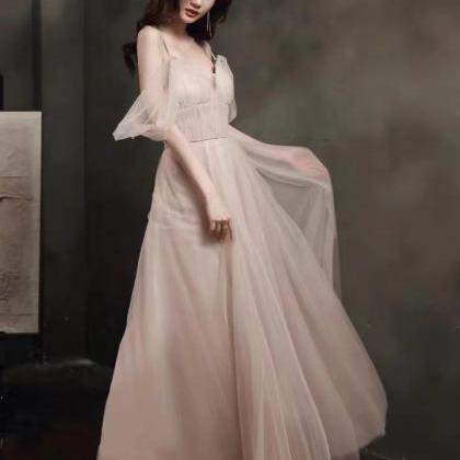 Sexy,off Shoulder Prom Dress,pink Fairy Party..