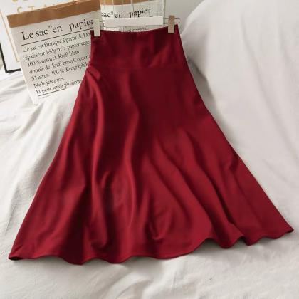 Vintage Skirt, Belted Back Waist, A-line Skirt