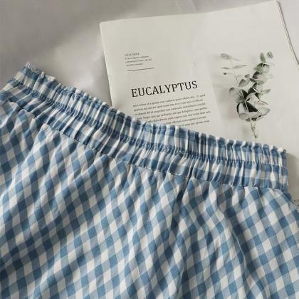 Vintage plaid patchwork flounce ski..