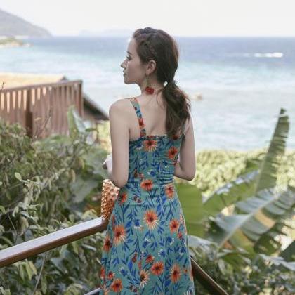 Floral Dress, Style, Spaghetti Strap Beach Dress