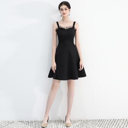 Spaghetti Strap Dress,black Little Dress,sexy..