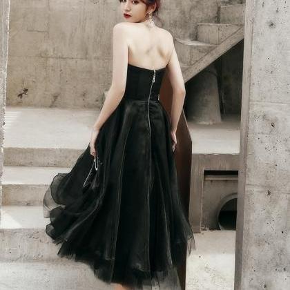 Strapless Evening Dress, Black Socialite Short..