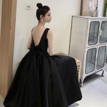 Backless Prom Dress, Black Little Dress With..
