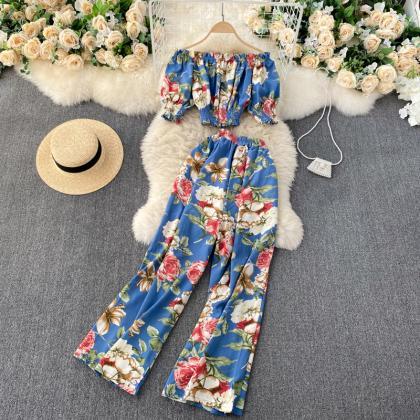 Holiday Floral Chic, Spring Two-piece Suit, Off..