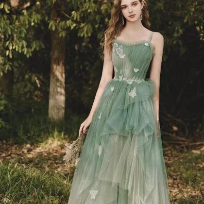 Green bridesmaid dresses, fairy spa..
