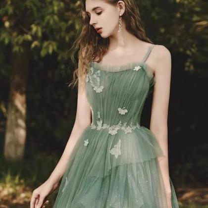 Green bridesmaid dresses, fairy spa..