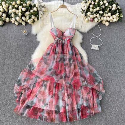 Print Holiday Dress, Summer Dress, High Quality,..