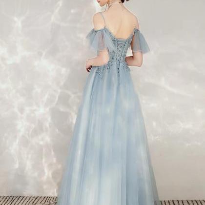 Blue Evening Dress, Elegant, Long Dress, Noble,..