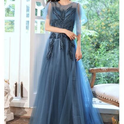Blue Evening Dresses, Temperament Bridesmaid..