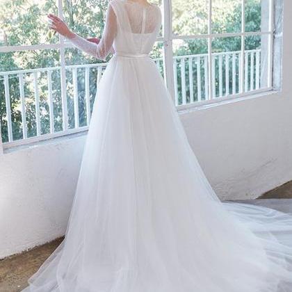 Ivory Wedding Dresses ,a-line / Princess..