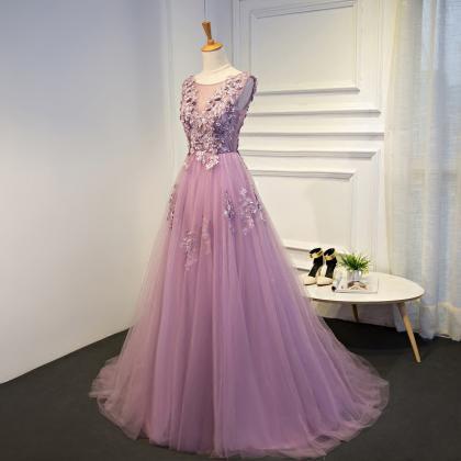 Sleeveless Evening Dress, Pink Party Dress,..