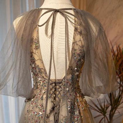 Halter Neck Evening Dress, Long Fairy Party Dress,..