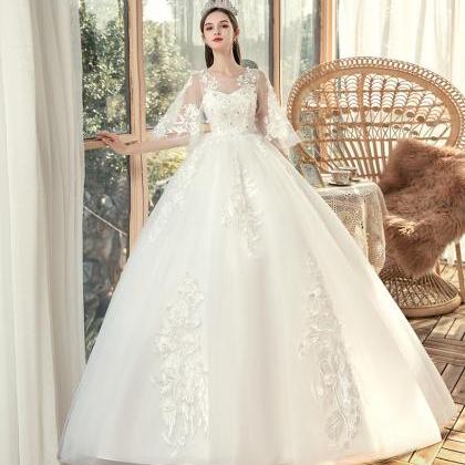 Princess Wedding Gown, Long Sleeve Wedding Dress,..