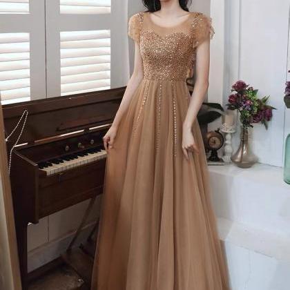 Champagne Evening Dresses, Queen Party Dresses,..